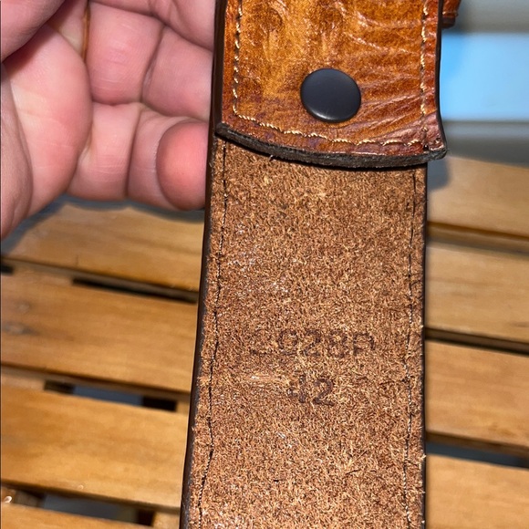 Coastal Cowgirl Southwestern Brown Leather Belt‎ with Silver Tone Buckle 42 - Picture 3 of 11